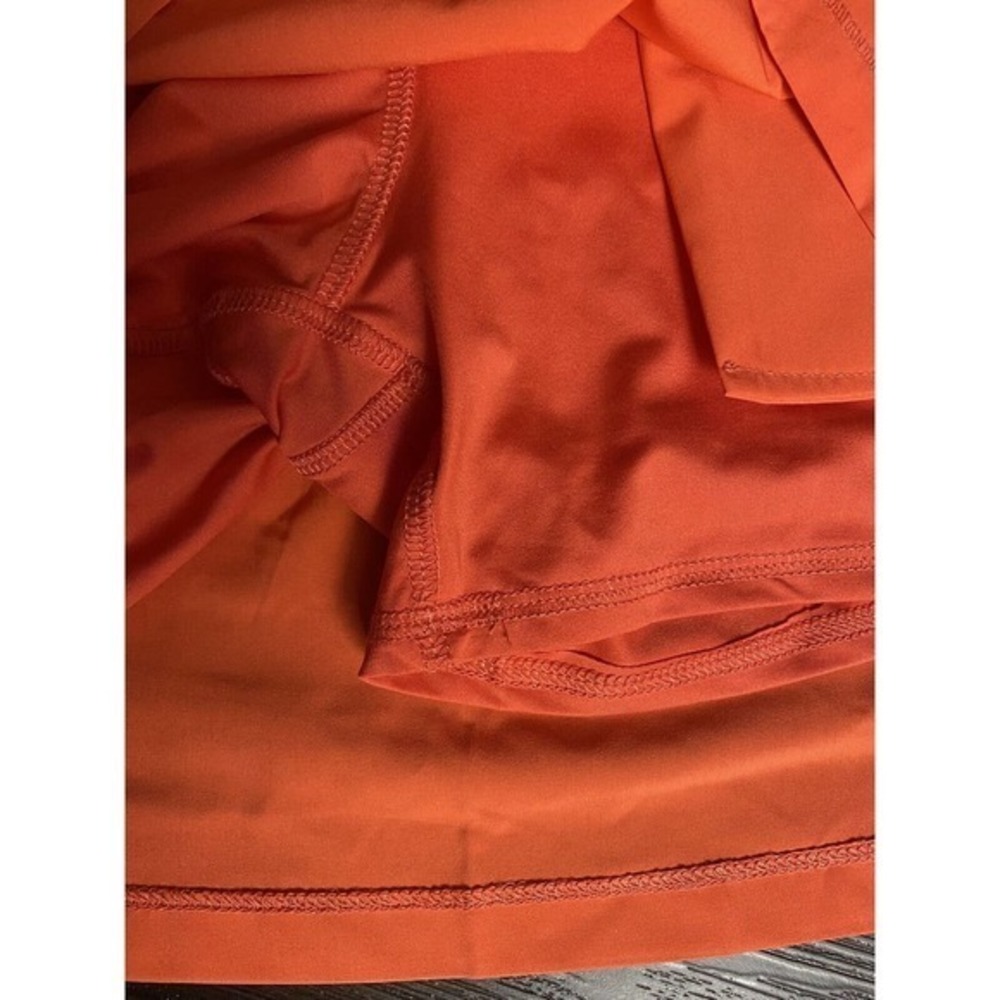 Telluride Medium Pull-On Skort‎ Elastic Waist Zip Pockets Built-In Shorts Red - Picture 7 of 7